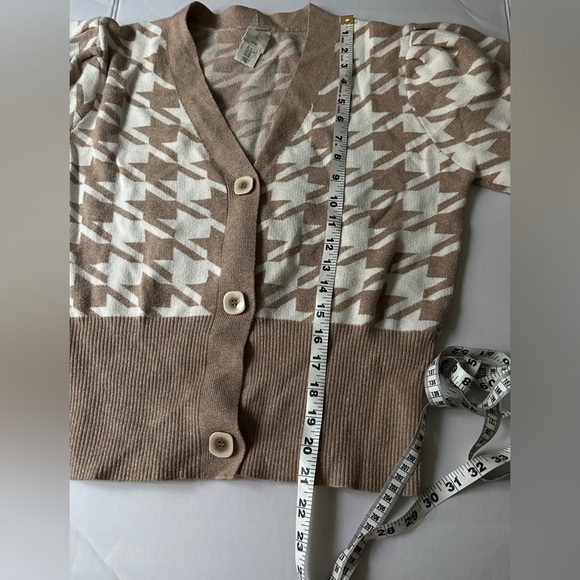Joie Cardigan Sweater Houndstooth sz M - Picture 6 of 6